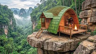Thumbnail: Alone in the Wilderness | Building a Hidden Cliff Survival Shelter with Wood & Bamboo