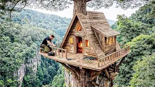 Thumbnail: Building a survival shelter in a tree in the wilderness | Solo Survival