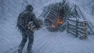 Thumbnail: Surviving the SNOWSTORM by building a Bushcraft Shelter | Extreme Winter Survival