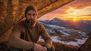 Thumbnail: Winter Bushcraft Above Tree Line- Tarp Shelter in Wind and Rain And A Calm Morning
