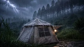Thumbnail: CAMPING IN HEAVY RAIN AND THUNDERSTORM | Relaxing Rain and Thunder Sounds for Sleep (ASMR)