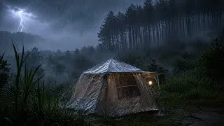 Thumbnail: EXTREME CAMPING IN HEAVY RAIN FOREST STORM | Cozy Warm Tent Shelter & Relaxing Rain Sounds