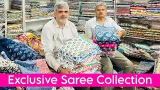 Thumbnail: Jaipur Cotton Saree | Hand Block Print Cotton Saree | Sanganeri, Bagru, Malmal & Kota Doriya Sarees