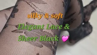 Thumbnail: Styling Black Floral Mesh Tights | Outfit Ideas & Leg Details #pantyhose #美脚 #シアータイツ