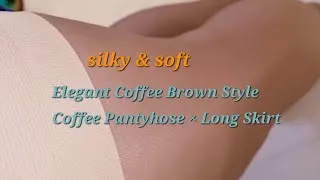 Thumbnail: Elegant Harmony of Coffee Pantyhose, Nude Girdle & Long Skirt | Silky & Soft #nude