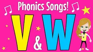 Thumbnail: Phonics v Sound Song | w Sound Song | Letter v | Letter w | v | Phonics Resource