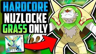 Thumbnail: Can I Beat Pokémon X with ONLY Grass Types!? [Hardcore Nuzlocke]