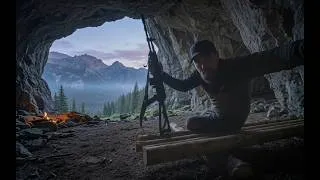 Thumbnail: 24 hours of survival in a cave in bear territory. I was alone in the wild forest.