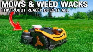 Thumbnail: First Robot Lawn Mower with a BUILT-IN String Trimmer - Worx Landroid Vision Cloud