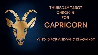 Thumbnail: CAPRICORN ♑️ WHO IS FOR AND WHO IS AGAINST? 🦋