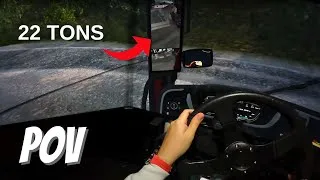 Thumbnail: 🇨🇭Hauling 22T Mobile Crusher in Rainy Switzerland | Pov Euro Truck Simulator 2 | ASMR