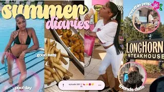 Thumbnail: SUMMER DIARIES episode 001🌼💗🫧 | Living Alone ♡, Solo Pool Day, Ice Cream, Longhorn+ RAW & UNFILTERED