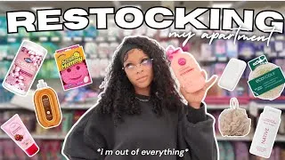 Thumbnail: RESTOCKING MY ENTIRE APARTMENT ♡ | hygiene, groceries, cleaning essentials + mini haul