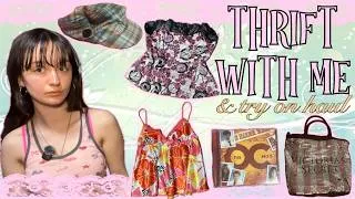 Thumbnail: THRIFT WITH ME & HAUL | y2k jeans, physical media, floral skirts & more