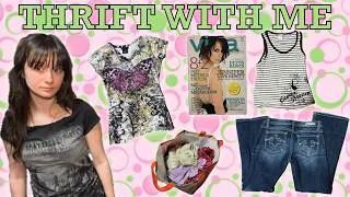 Thumbnail: THRIFT WITH ME & TRY ON HAUL | y2k tops, rhinestones, summer scarves, vintage magazine & more