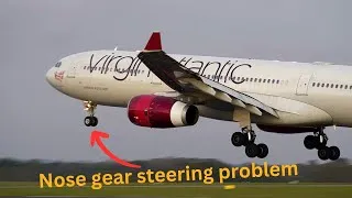 Thumbnail: Emergency landing on R/W 23L | nose gear steering failure |