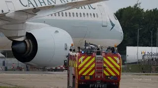 Thumbnail: Cathay A350 returns to MAN after landing gear problems | Rare 23L landing