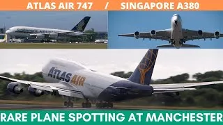 Thumbnail: 2 Rare aircraft movements @ Manchester | Atlas Air B747 | Singapore A380