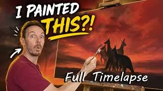 Thumbnail: Oil Paint and Beeswax Encaustic Painting Process. Full Timelapse. Settled Sun 3