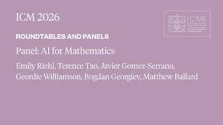 Thumbnail: ICM 2026 Panel - AI for Mathematics