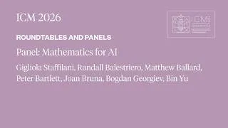 Thumbnail: ICM 2026 Panel - Mathematics for AI