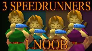 Thumbnail: 3 Speedrunners + 1 Noob VS The Ocarina of Time Randomizer
