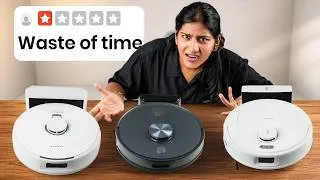 Thumbnail: Best Robot Vacuum Under ₹25,000? 🤯  We Tested 3 for 30 Days!