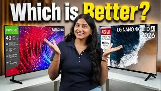 Thumbnail: Best 43 Inch TV Under ₹30,000 — Samsung Mini LED vs LG NanoCell | Honest Comparison Hindi