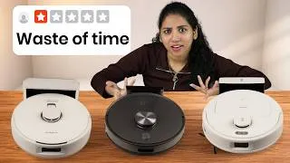 Thumbnail: Best Robot Vacuum Under ₹25,000? 🤯  We Tested 3 for 30 Days!