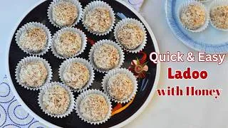 Thumbnail: Almond Coconut Ladoo | 4-Ingredient Honey Sweet for Rakhi