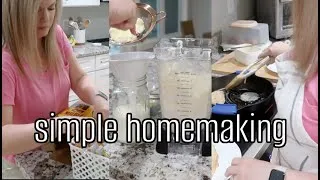 Thumbnail: HOMEMAKING DAY IN MY LIFE | butter making, cooking, organizing | simple joy filled living