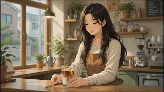 Thumbnail: A Day Working at a Cozy Café in Seoul 🤎🌧️ | Ghibli-Style ASMR | Relaxing Vlog 