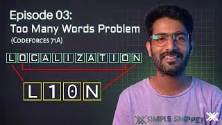 Thumbnail: Solve Codeforces 71A: Way Too Long Words | Competitive Programming Ep 03