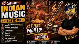 Thumbnail: Indian Music | One-Shot  | Static GK for SSC & Railway Exams | Ishendu Sir | simplicrack