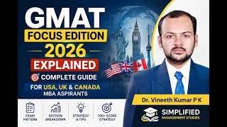 Thumbnail: GMAT Focus Edition 2026 Explained | Complete Guide for USA, UK & Canada MBA Aspirants | Exam Pattern