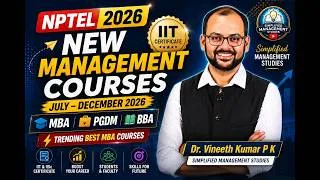 Thumbnail: NPTEL July 2026 New MBA Courses 🔥 Best Management Courses for Students & Faculty | IIT Certificates