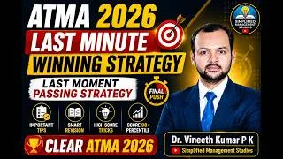 Thumbnail: 🔥 ATMA 2026 Last Minute Preparation | 90+ Percentile Strategy | Exam Day Tips & Smart Tricks