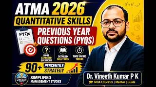 Thumbnail: 🔥 ATMA 2026 Quantitative Skills Previous Year Questions (PYQs) | Most Expected Important Questions
