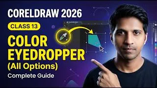 Thumbnail: CorelDRAW में EYEDROPPER का सही तरीका | Coreldraw Course 2026