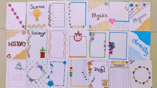 Thumbnail: 50 BEAUTIFUL BORDER DESIGNS/PROJECT WORK DESIGNS/A4 SHEET/FILE/FRONT PAGE DESIGN FOR SCHOOL PROJECTS