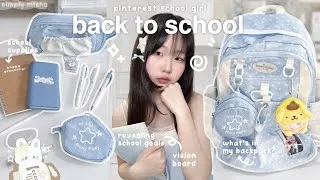 Thumbnail: BACK TO SCHOOL prep 2026 🎧🐰 : last highschool year ?! pinterest school girl, vision board + tips
