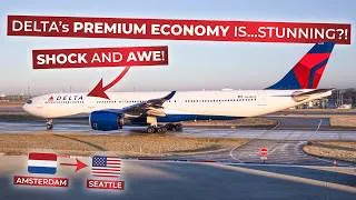 Thumbnail: BRUTALLY HONEST | Delta Air Lines Airbus A330-900neo in PREMIUM ECONOMY from Amsterdam to Seattle!