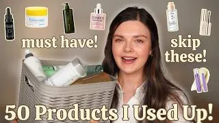 Thumbnail: 50 Empties I Used Up! What I'll Buy Again & What I Definitely Won't!