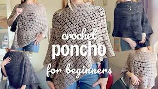 Thumbnail: Crochet Poncho for Beginners (it's just a rectangle!)