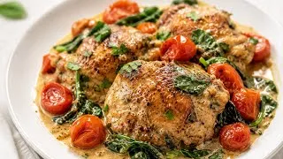Thumbnail: Creamy Tuscan Chicken Thighs | Easy One-Pan Comfort Food Dinner