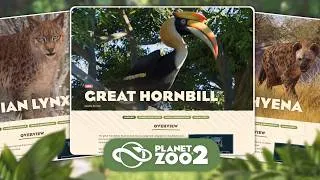 Thumbnail: 7 MORE Animals Revealed for Planet Zoo 2! 🦅🐍 Zoopedia Update #8