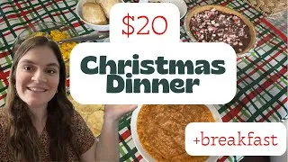 Thumbnail: DOLLAR TREE Christmas Breakfast + Dinner for ONLY $20 || Extreme Budget Christmas Dinner