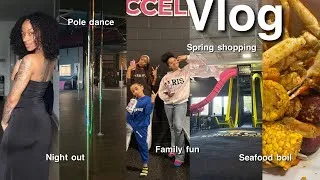 Thumbnail: week in my life , night out, pole dance class , spring shopping , family fun(vlog)
