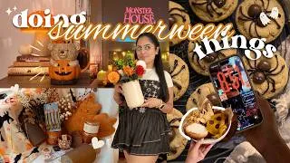 Thumbnail: Preparing for Summerween! 🎃👻🧡 Early Fall Shopping, Spooky Book Cart, Cozy Movie Night, Decorating