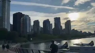 Thumbnail: “Vancouver Skyline 🇨🇦 — Where the city meets the Mountains and Beautiful Harbour View.” Canada.